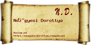 Négyesi Dorottya névjegykártya