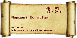 Négyesi Dorottya névjegykártya