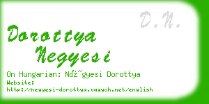 dorottya negyesi business card